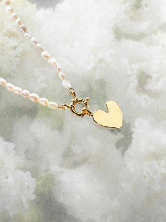 Image du produit Purelei Charm Kette mit Perlen (Acier inoxydable, Eau douce)