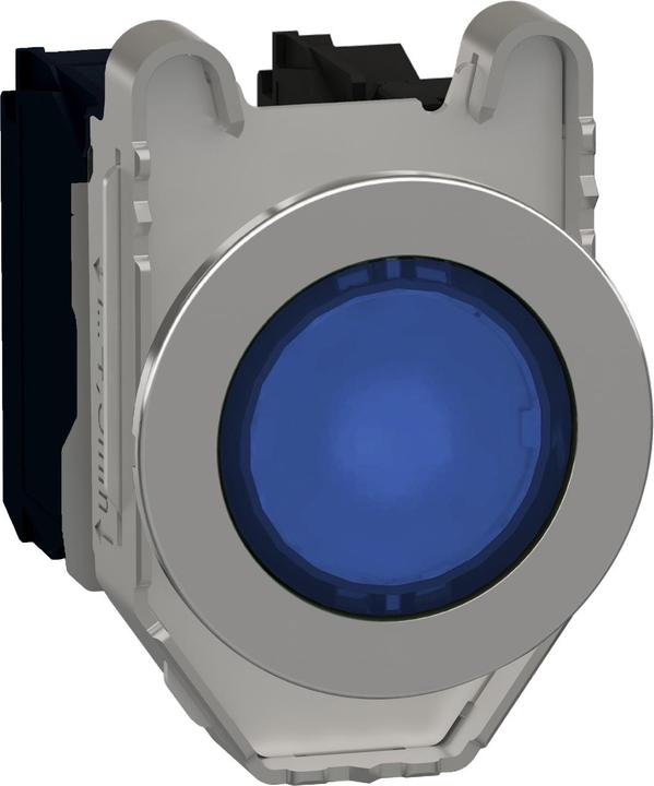 Actual product image Schneider Electric Illuminated pushbutton Harmony XB4F 30mm 1OE+1S blue 120V