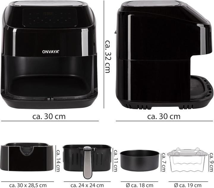 Image du produit Onvaya Airfryer XXL Heissluftfritteuse mit 10 Programmen