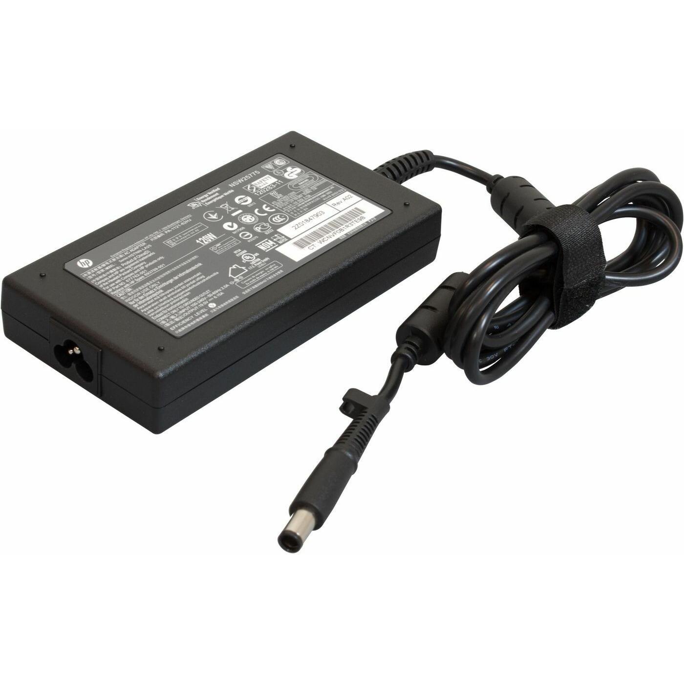 HP 391174-001 AC-Adapter (120 W), Notebook Netzteil, Schwarz