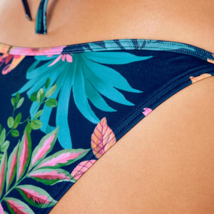 Produktbild Olaian Bikini-Hose Damen seitlich geknotet Sofy Borabora blau