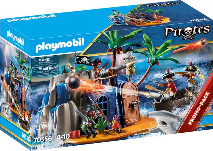 Immagine prodotto Playmobil Isola dei pirati con scorta di tesori (70556, Pirati Playmobil)