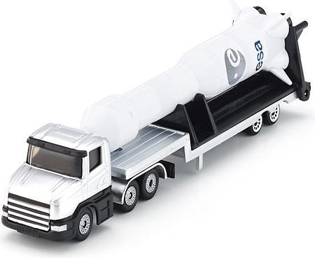 Actual product image Siku Low loader with rocket