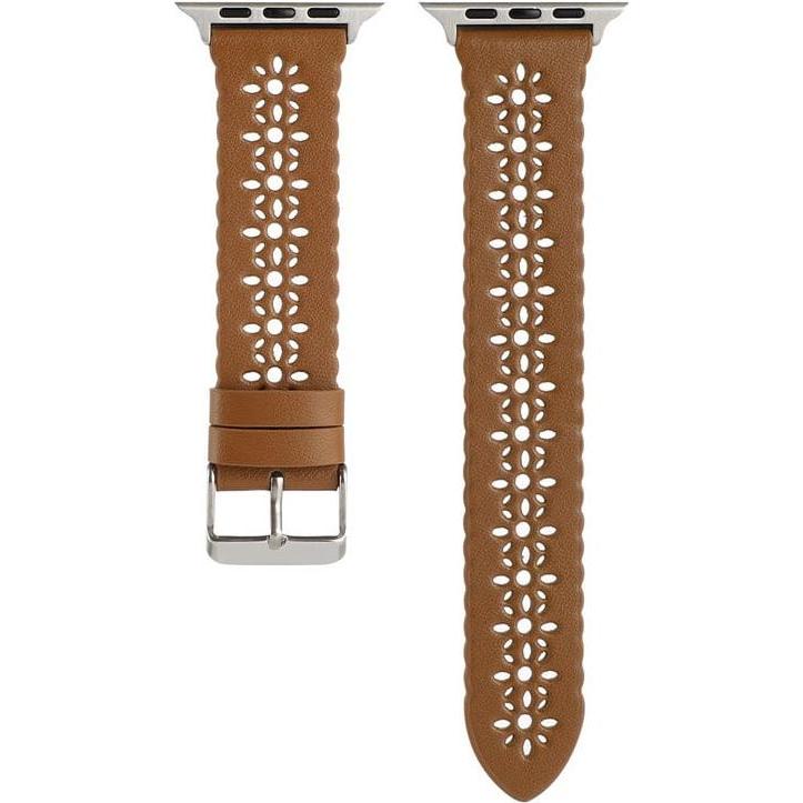 Strap-it Lederarmband (Leder, Apple Watch), Uhrenarmband, Braun