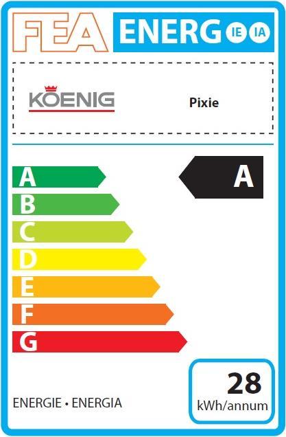 Energie-Label Koenig PiXie Carmin (NESPRESSO Original)