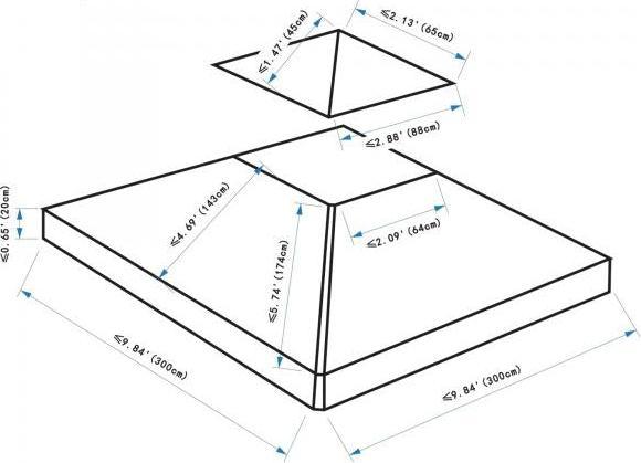 Produktbild Outsunny Ersatzdach für Metall-Pavillon (300 cm, 300 cm)