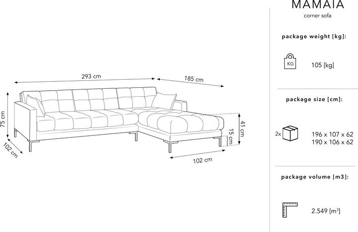 Actual product image Micadoni Mamaia (Corner sofa)
