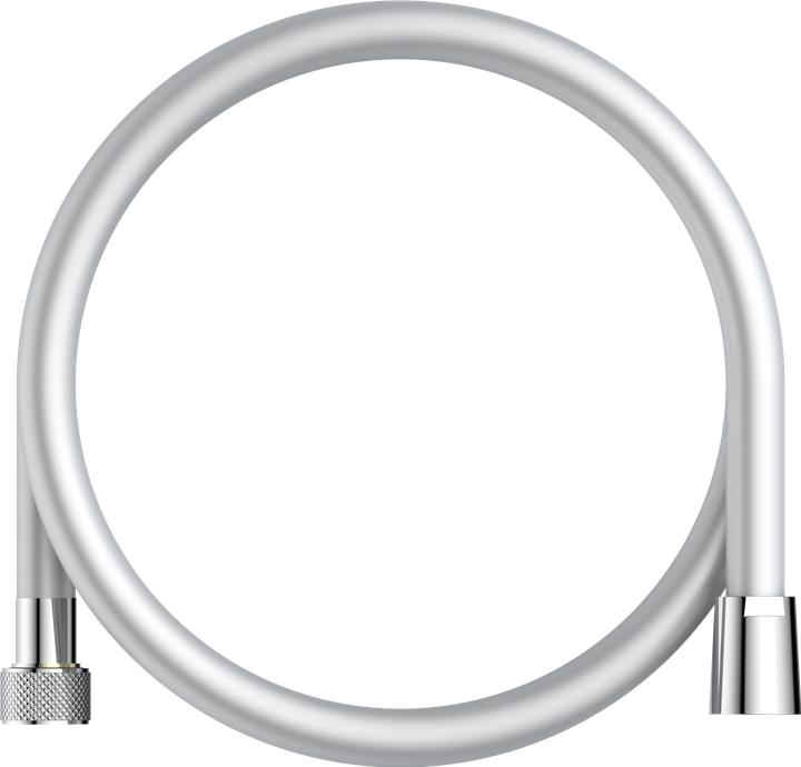 Produktbild Schütte Brauseschlauch Bad 150 cm Kunststoff Silberoptik Wassersparende Dichtung 63981 (150 cm)