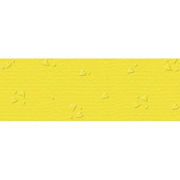 Ursus, Bastelpapier, Prägekarton Elegance 220g/qm 23x32cm VE=5 Blatt Herzen sonnengelb (220 g/m², 5 x)