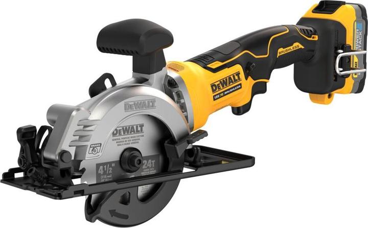 Key, Dust extraction connection, TSTAK case, 24 teeth carbide precision saw blade 115 mm, 1 x 18 volt PowerStack battery