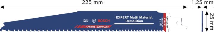 Productafbeelding Bosch Professional Zubehör EXPERT S1169XHM Multi Material Demolition Säbelsägeblatt, 10-tlg.