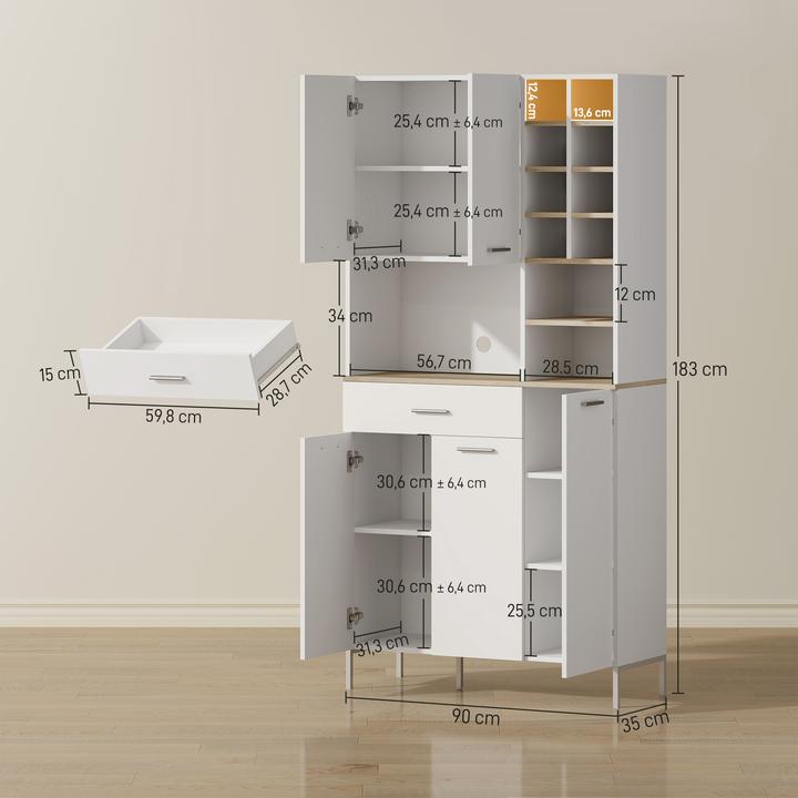 Produktbild Homcom Küchenschrank (35 x 35 x 183 cm)