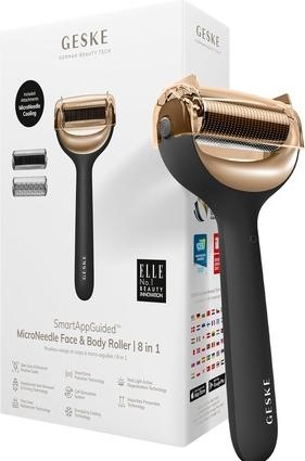 Produktbild Konjac Sponge Roller do mezoterapii igłowej twarzy i ciała 8w1 Geske z Aplikacja (szary)