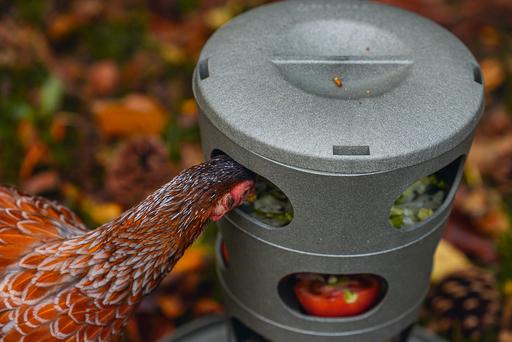 Produktbild Beeztees Futterstelle Hühner Futterturm, Grau
