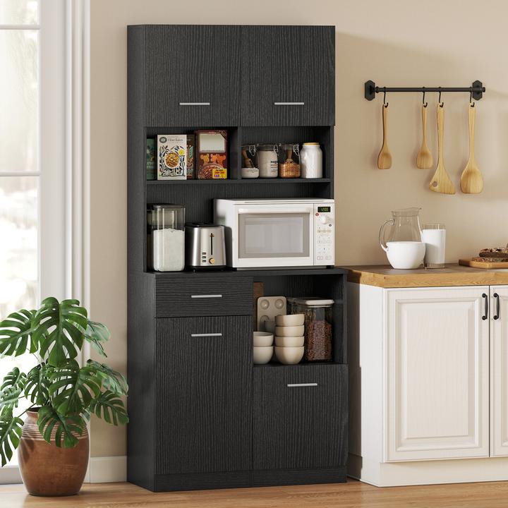 Image du produit Homcom Armoire de cuisine (80 x 35 x 180 cm)