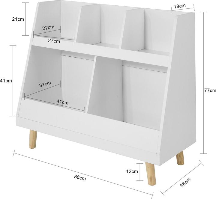 Produktbild SoBuy Kinderbücherregal (86 x 36 x 77 cm)