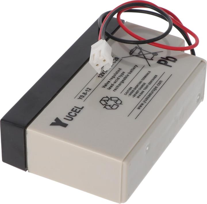Actual product image Yuasa Akku Y0.8-12, mit JST-Stecker (12 V, 800 mAh)