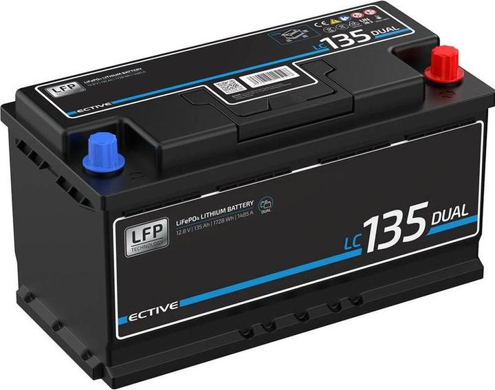Image du produit Ective LC 135 Dual LFP | Batterie de démarrage et d'alimentation (12 V, 135 Ah, 1485 A)