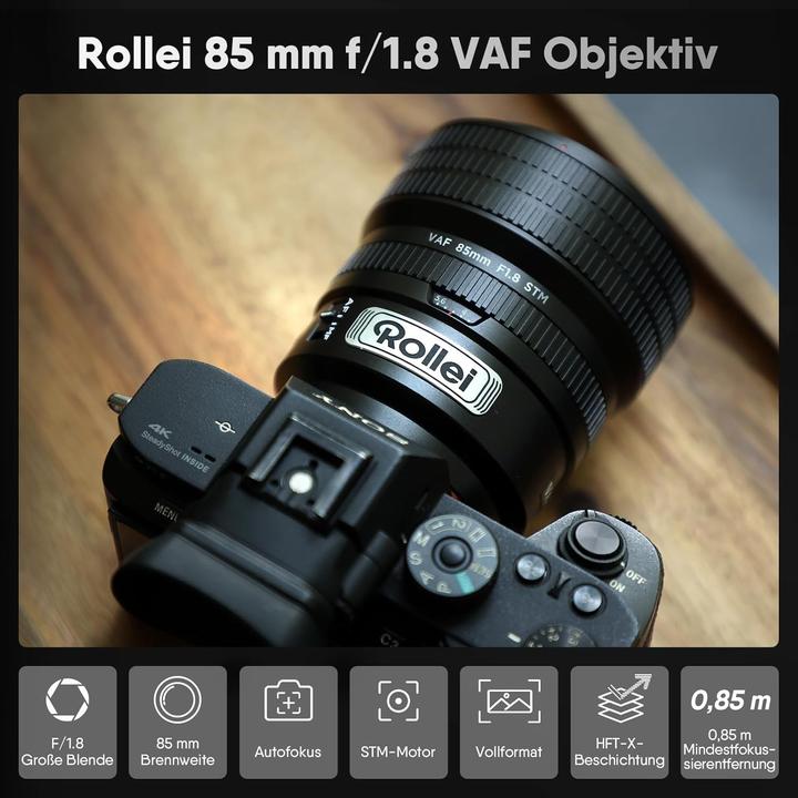 Produktbild Rollei AF 85 mm F/1.8 Nikon Z- Mount (Nikon Z, APS-C / DX, Vollformat)