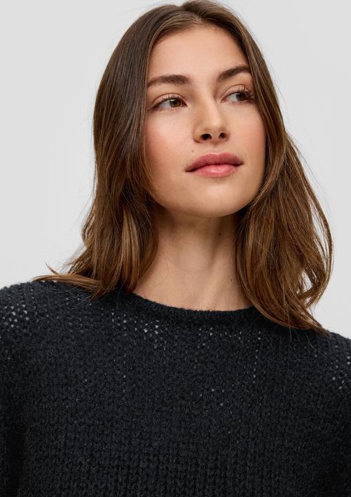 Produktbild s.Oliver Strickpullover Locker gestrickter Pullover (XS)