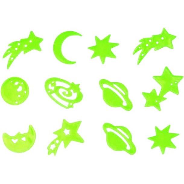 Besttoy, Wandtattoo, - Wandsticker Planeten- Glow in the dark