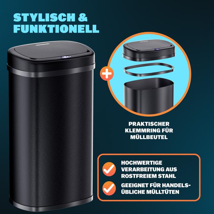 Actual product image Monzana Poubelle automatique avec capteur 50 L (50 l)