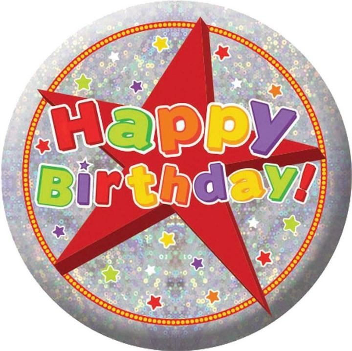 Produktbild Amscan Stern Abzeichen Geburtstag Kunststoff