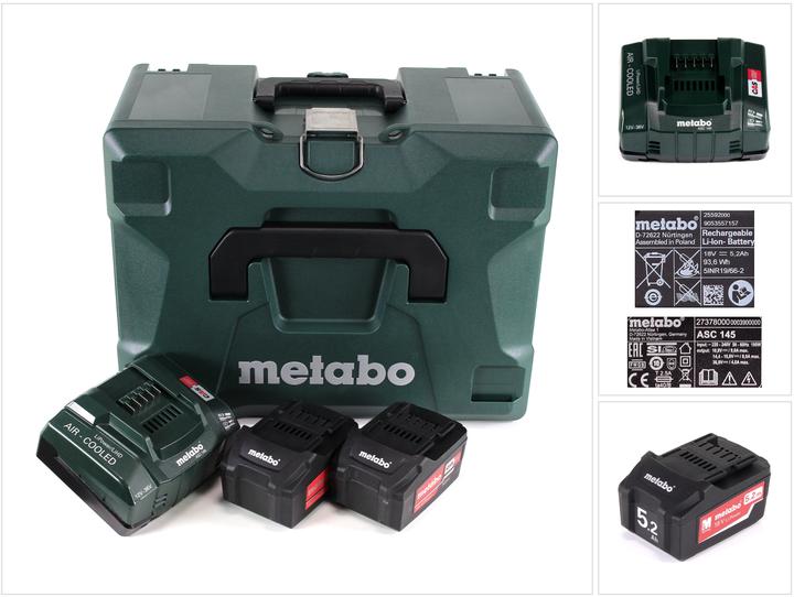 Produktbild Metabo Basic-Set 2x 5.2 Ah + ML (18 V)