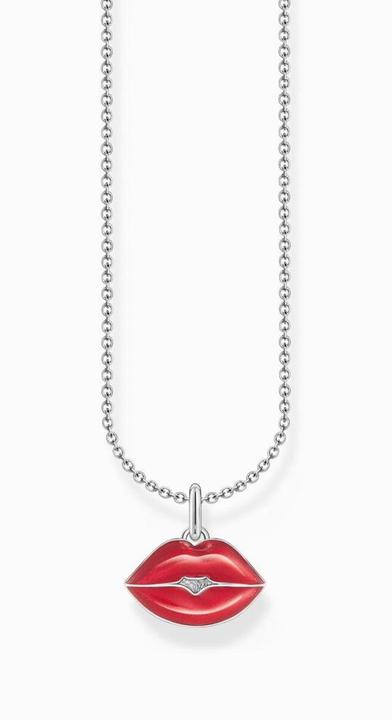 Produktbild Thomas Sabo Kette mit rotem Kussmund-Anhänger Silber (925er Silber, Emaille, 38 - 45 cm)