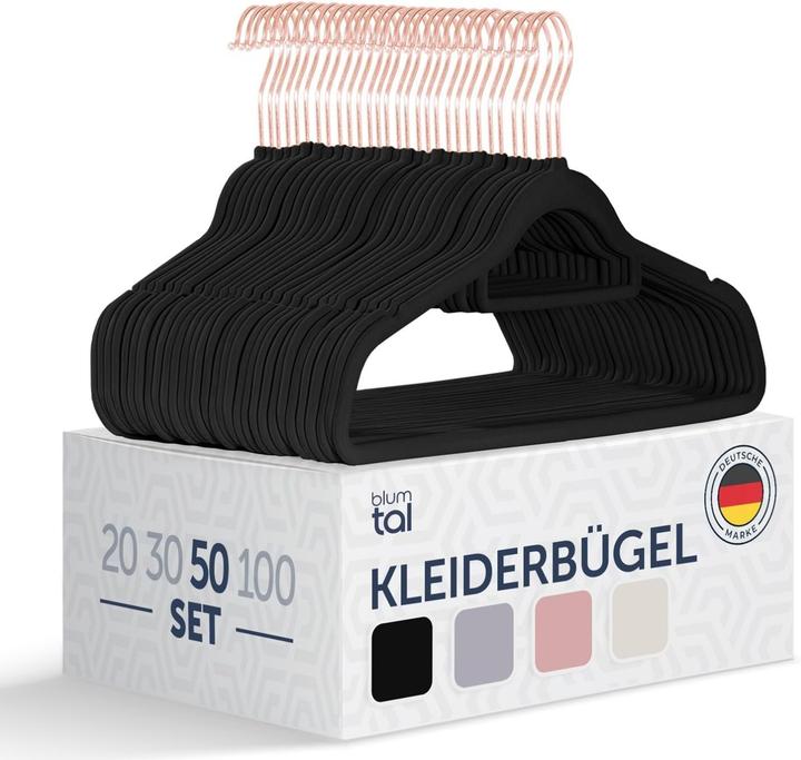 Blumtal 50er-Set Samt-Kleiderbügel (50 x)