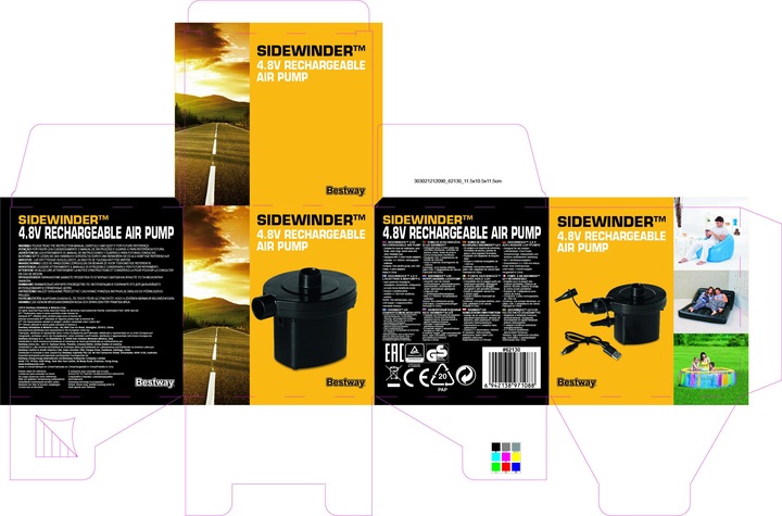 Immagine prodotto Bestway Sidewinder 4.8 Rechareable Air Pump