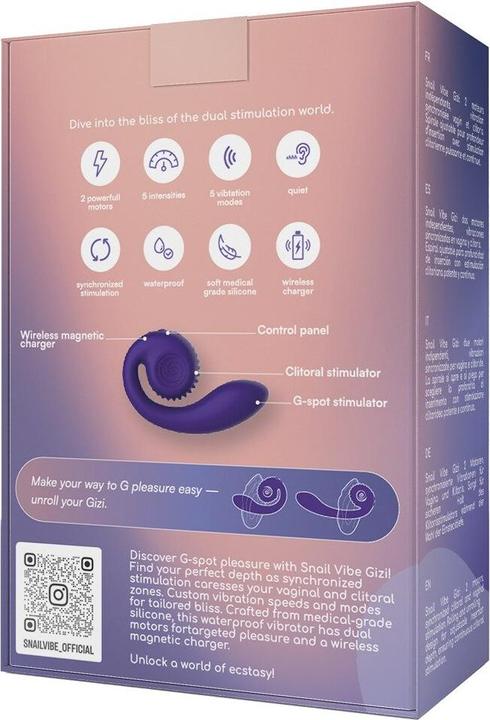 Image du produit Snail Vibe Vibromasseur Gizi - Pourpre
