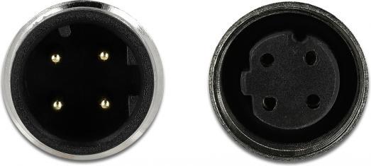 Produktbild Delock Netzwerkkabel M12 4 Pin D-kodiert Stecker zu Buchse TPU 5 m (SF/UTP, CAT6, 5 m)