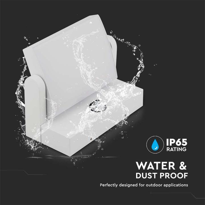 Produktbild V-TAC VT11020120W 20W LED Wandlicht Sensor Weiss Body 4000K IP65 (2520 lm, IP65)