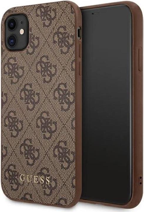 Produktbild Guess GUHCN61G4GFBR iPhone 11 6,1" brązowy/brown hard case 4G Metal Gold Logo (Apple iPhone 11)