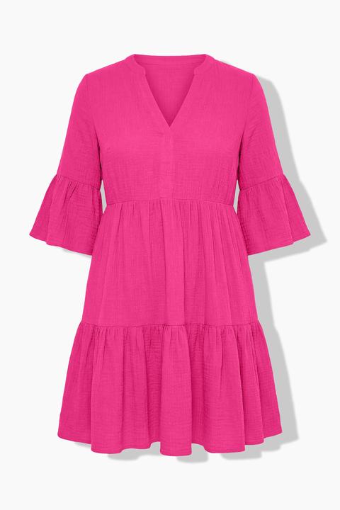 Image du produit Studio Untold Robe courte en mousseline, coupe évasée, avec volants (46, 48)