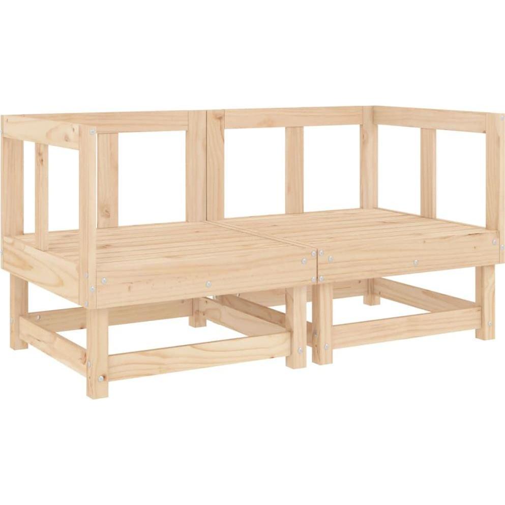 VidaXL, Gartenlounge, Garten-Ecksofas 2 Stk. Massivholz Kiefer,Material: Massives