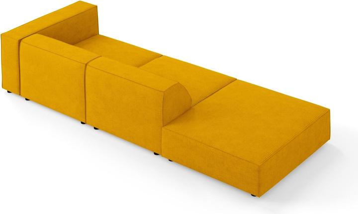 Actual product image Cosmopolitan Design Left Sofa, "Arendal", 4 Seats, Mustard, 262x102x70 Made in Europe