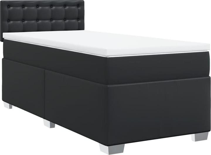 Actual product image vidaXL Bo x springbett mit Matratze 90 x 200 cm Kunstleder (90 x 200 cm)