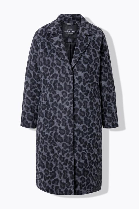 Actual product image Ulla Popken Long Leopard Print Coat