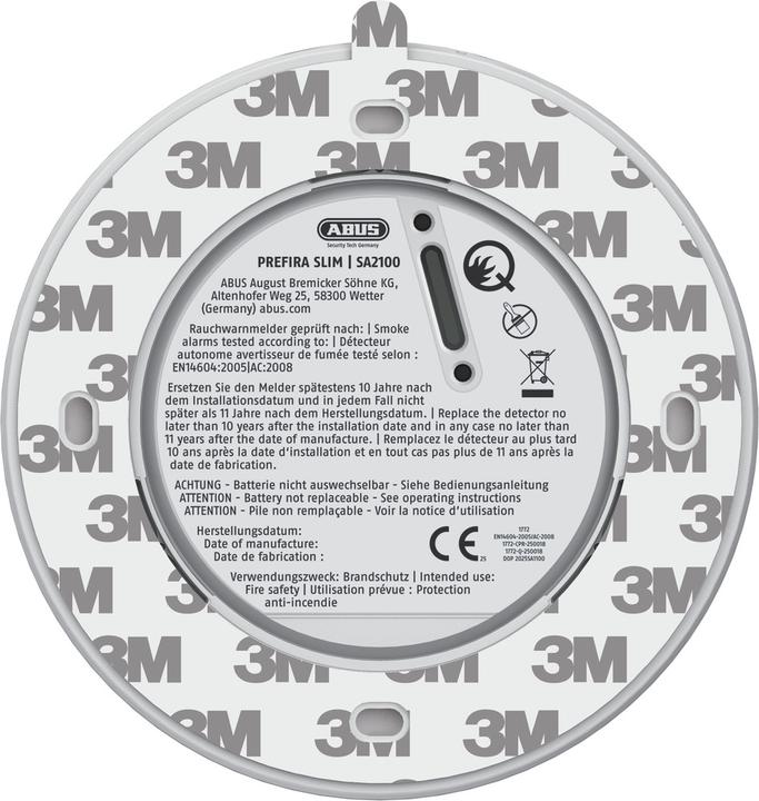 Actual product image Abus Rauchwarnmelder PREFIRA™ SLIM