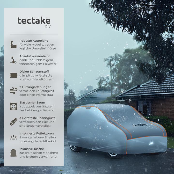 Actual product image tectake Car Cover - waterproof and breathable, with a 4 mm foam layer