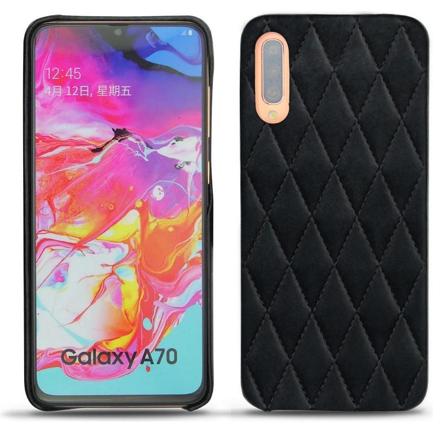 Noreve Lederschutzhülle (Samsung Galaxy A70), Smartphone Hülle, Schwarz