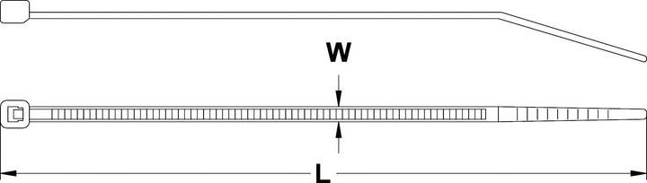 Immagine prodotto Tru Components Fascetta standard, a dentatura interna (Fascette in plastica, 100 mm, 100 pz.)