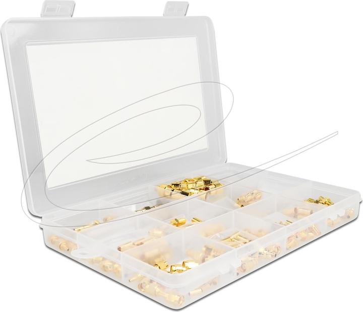 Image du produit Delock Boîte de sertissage 120 pièces 50 ohms avec connecteurs SMA, SMB et RP-SMA