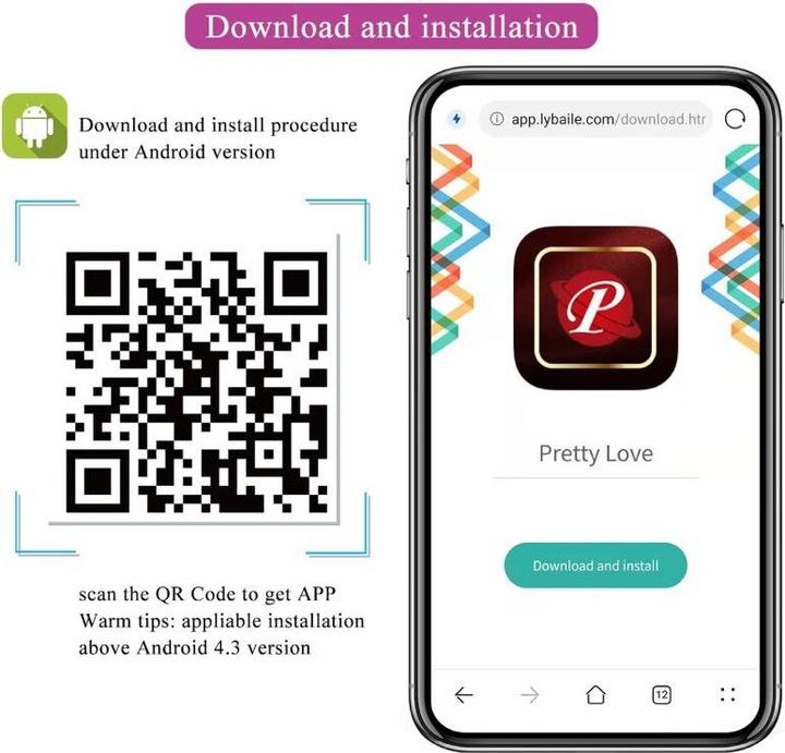 Actual product image Pretty Love Nymph Vibrating Egg App-Controlled Purple