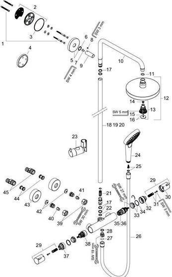 Image du produit hansgrohe Showerpipe CROMA SELECT S 180 2jet