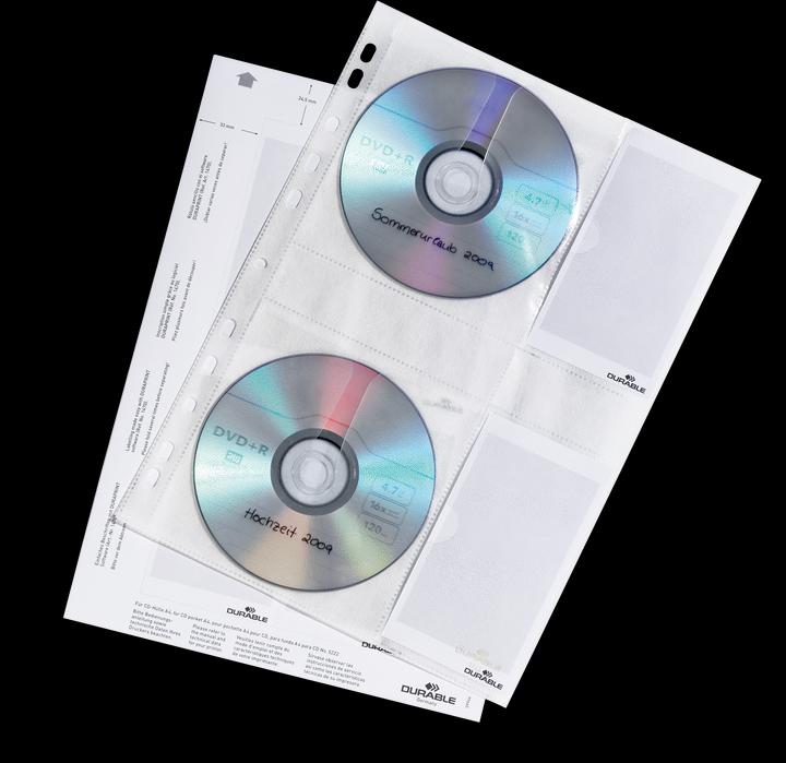 Image du produit Durable CD/DVDOrganisateurPochettes (Platine, CD)
