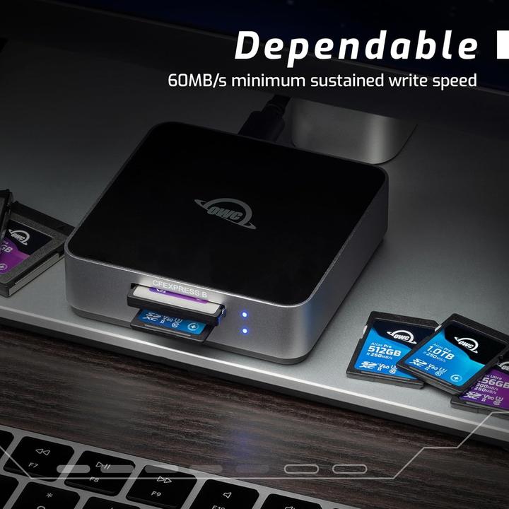 Actual product image OWC Atlas Pro SDXC V60 UHS-II Memory Card 512GB (512 GB, SDXC, UHS-II)