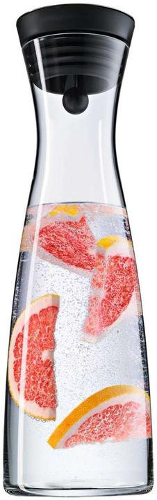 Produktbild WMF Wasserkaraffe 1l Glaskaraffe Karaffe Basic Kippdeckel schwarz (1 l)